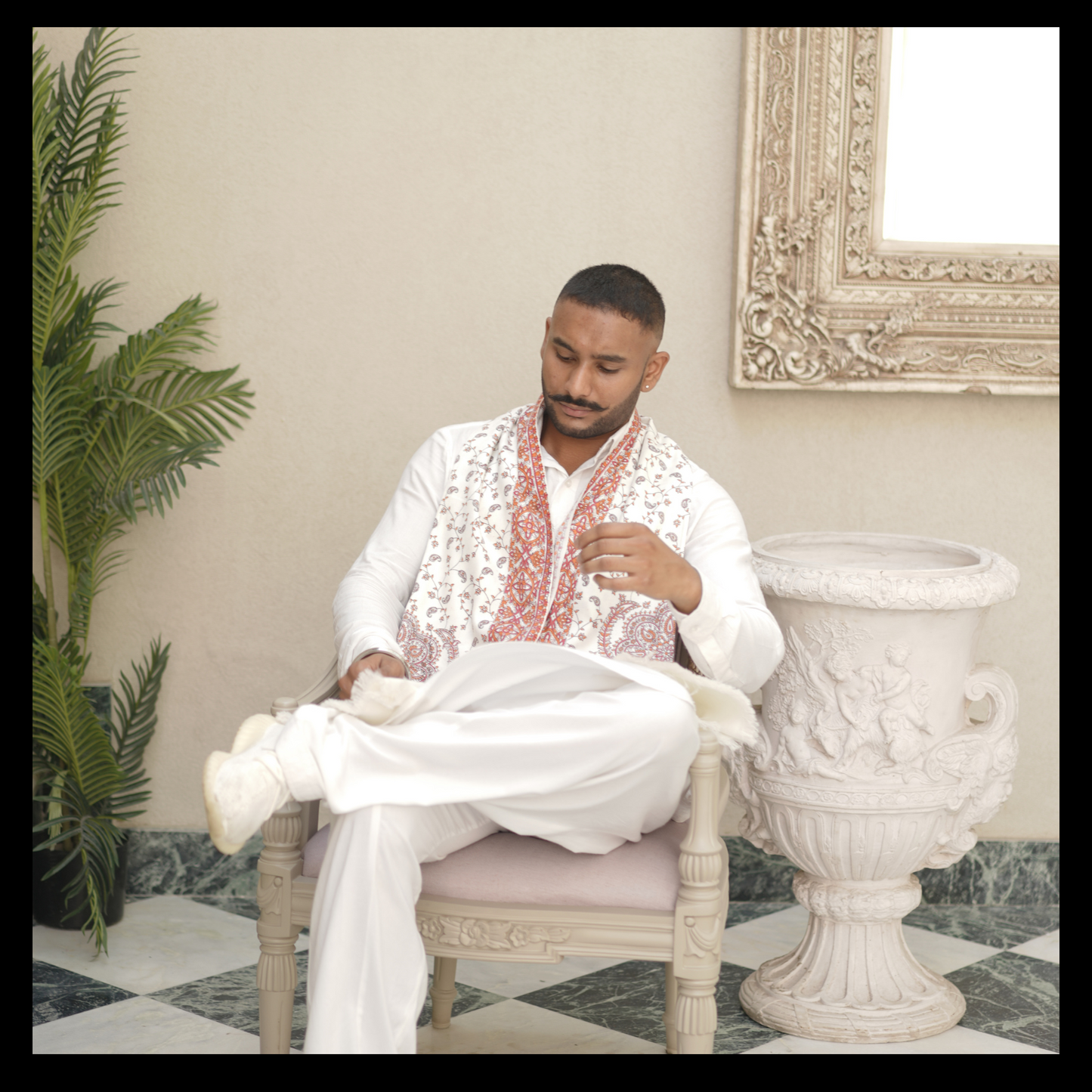 Elegant Pashmina Shawl for Men - Versatile Warm Shawl , 999