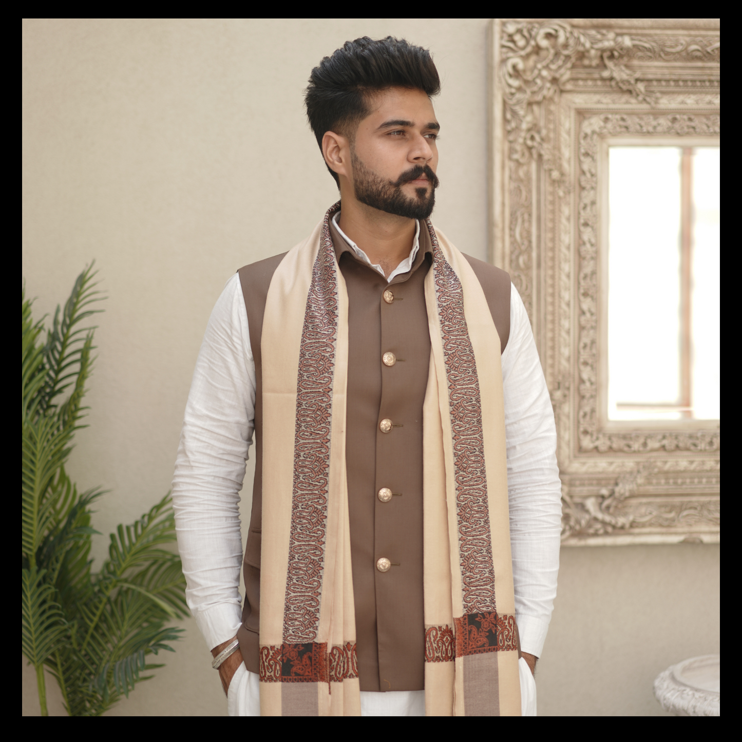 Stylish Pashmina Shawl for Men - Cozy and Chic , 6