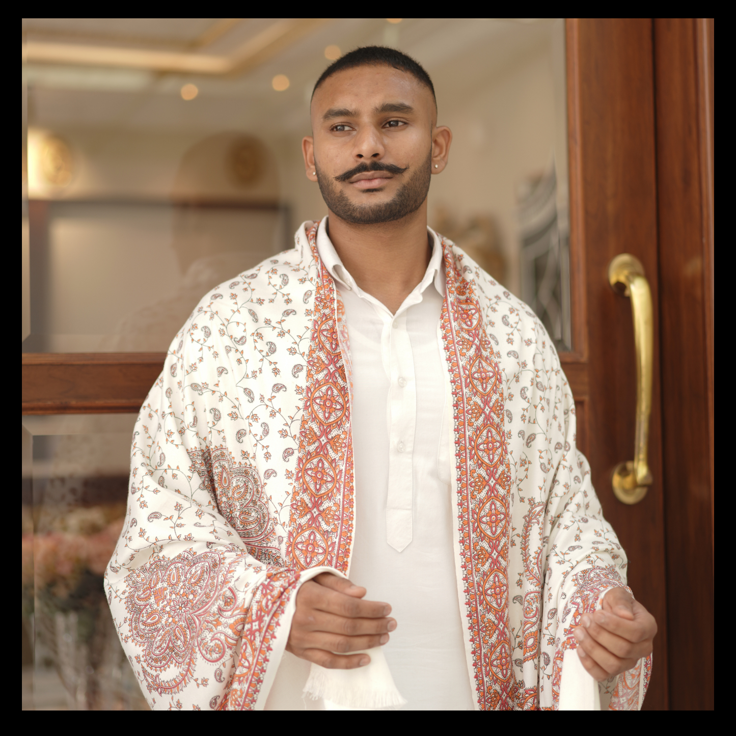 Elegant Pashmina Shawl for Men - Versatile Warm Shawl , 9